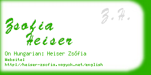 zsofia heiser business card